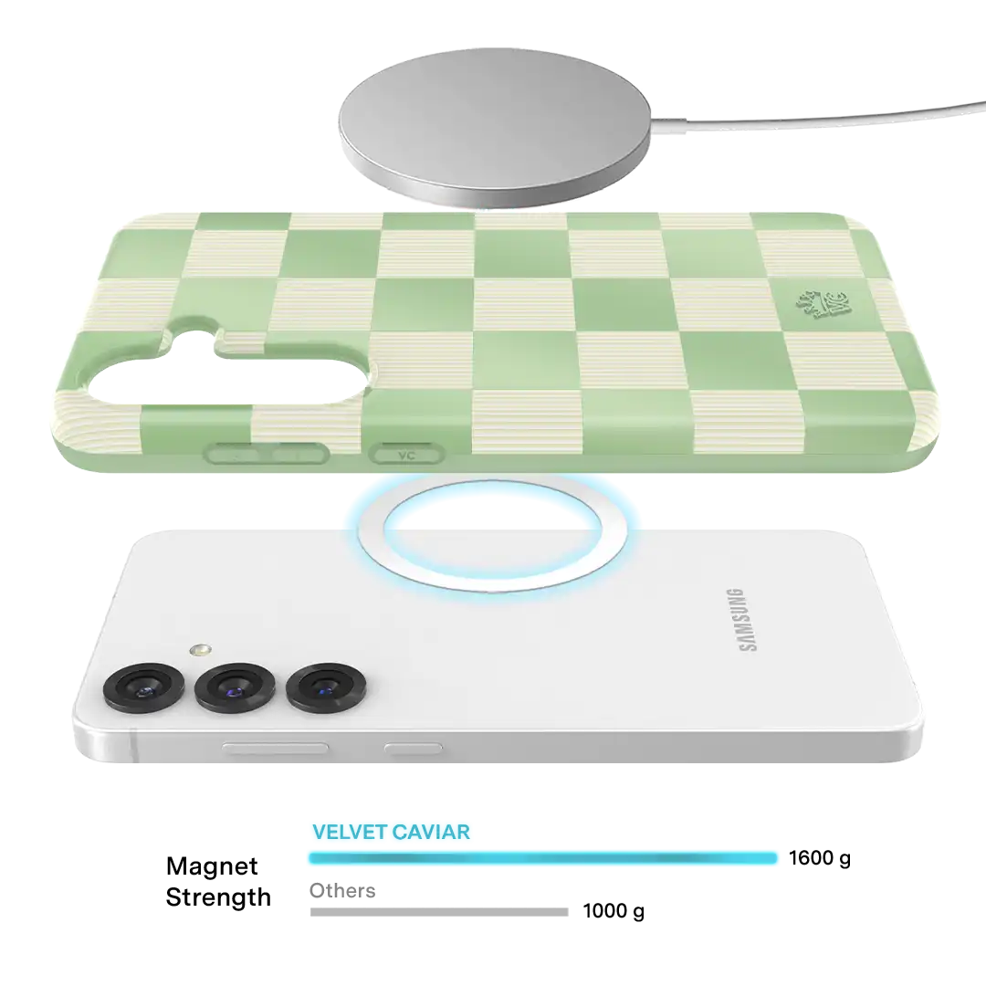 Pistachio Vibe Checkered Samsung Case