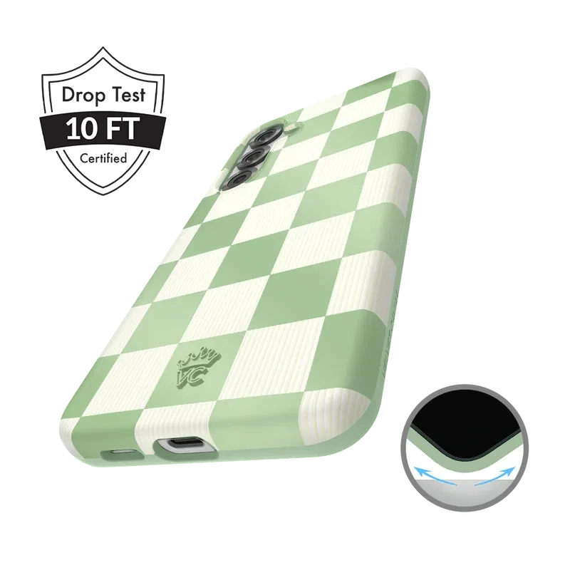 Pistachio Vibe Checkered Samsung Case