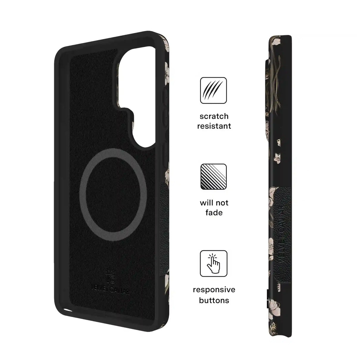Nightbloom Gold Chrome Floral Samsung Case
