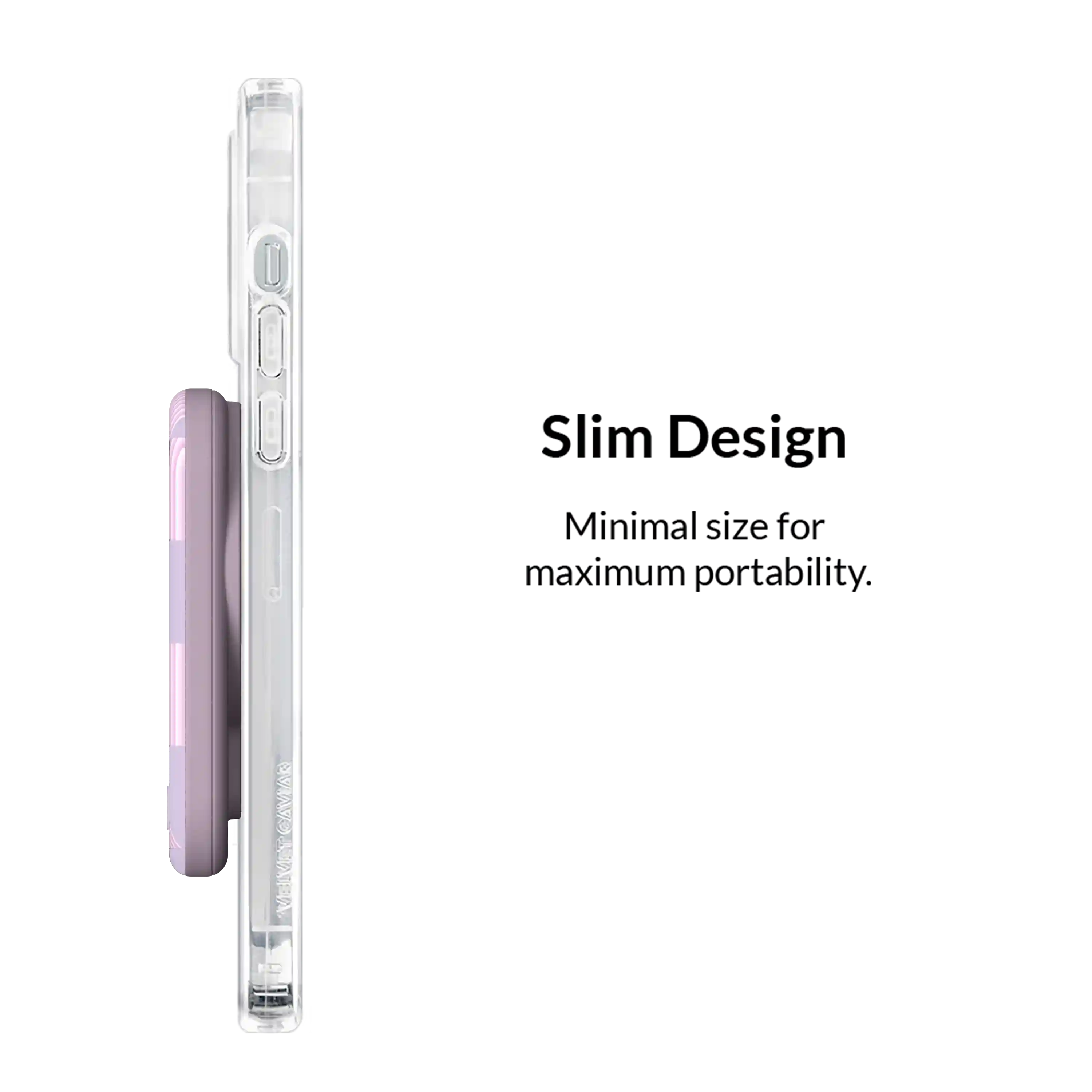 Lilac Vibe Checkered Portable MagSafe Charger Power Pack