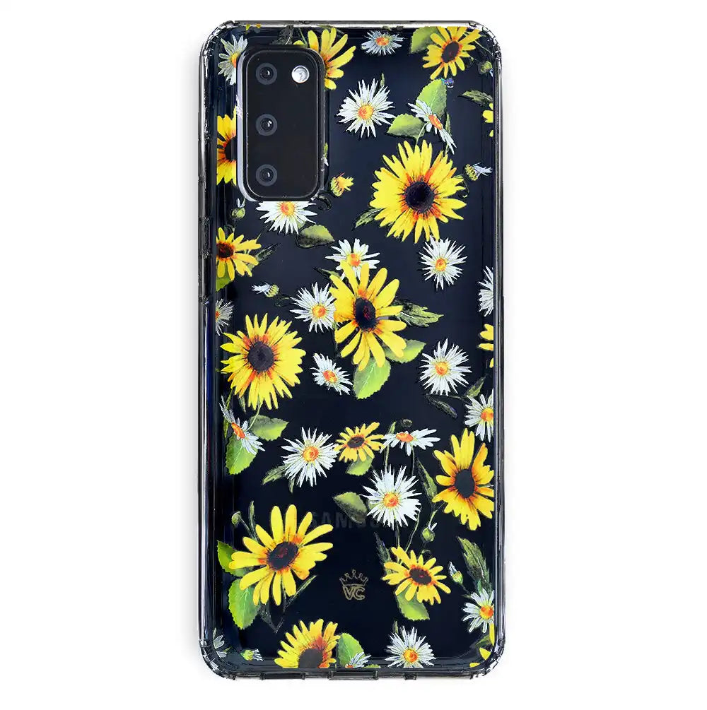 Sunflower Daisy Clear Samsung Galaxy Case