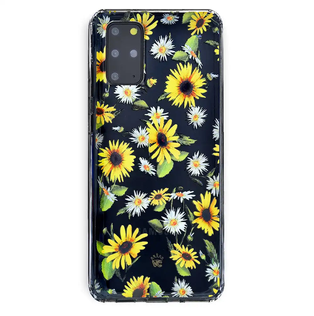 Sunflower Daisy Clear Samsung Galaxy Case