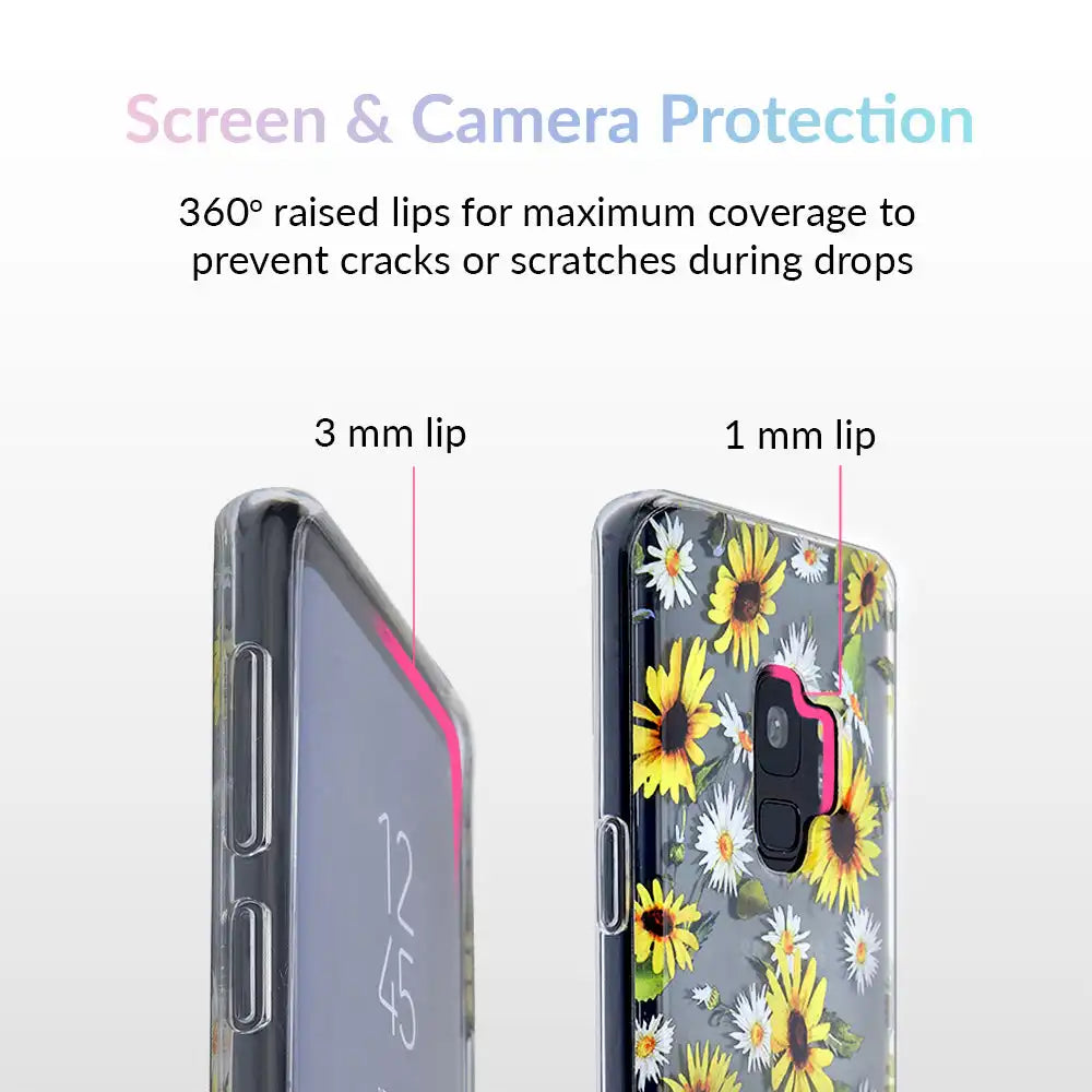 Sunflower Daisy Clear Samsung Galaxy Case