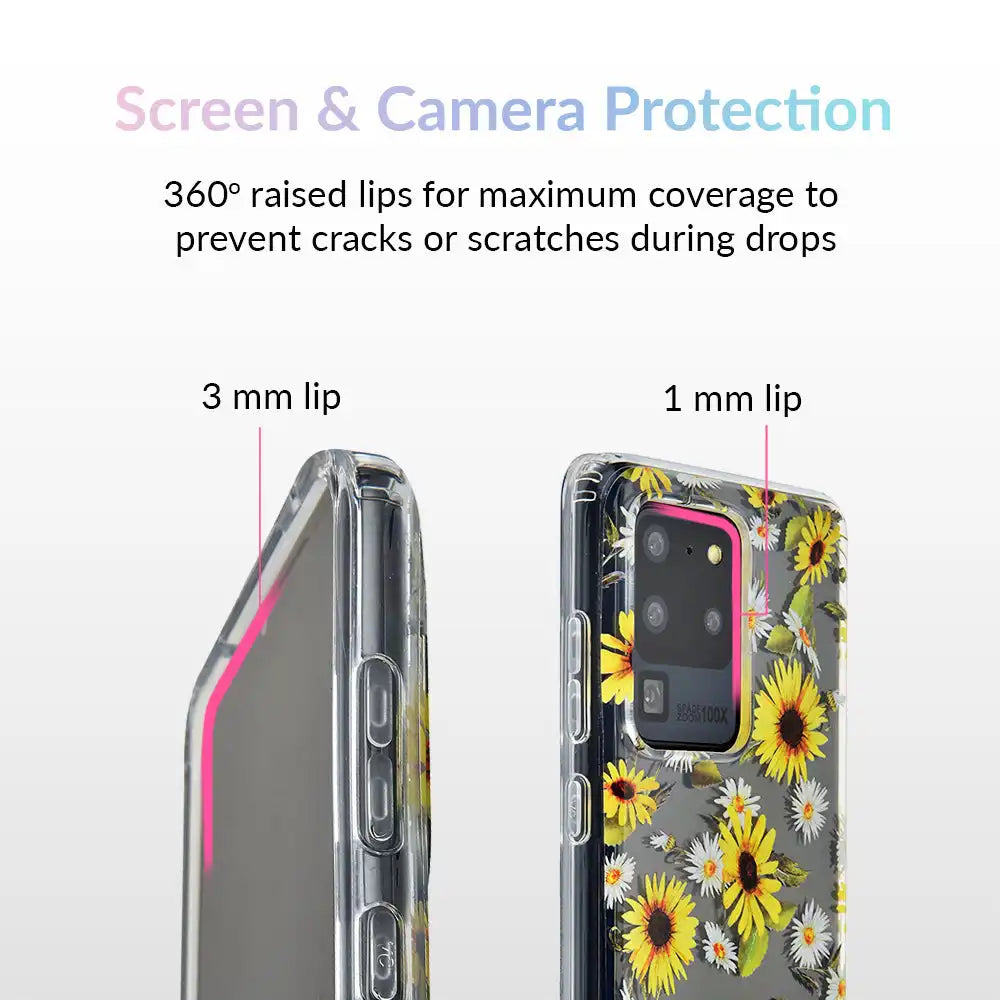 Sunflower Daisy Clear Samsung Galaxy Case
