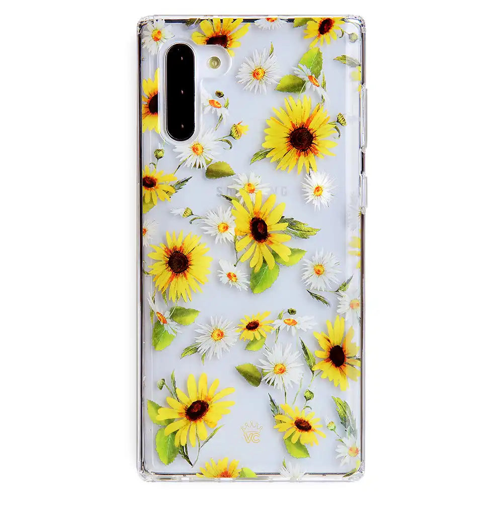 Sunflower Daisy Clear Samsung Galaxy Case