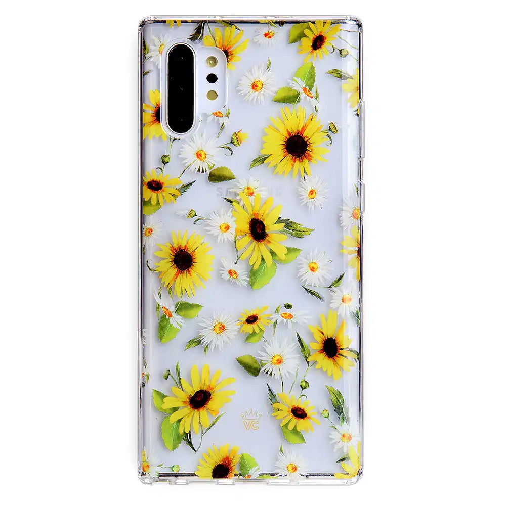 Sunflower Daisy Clear Samsung Galaxy Case