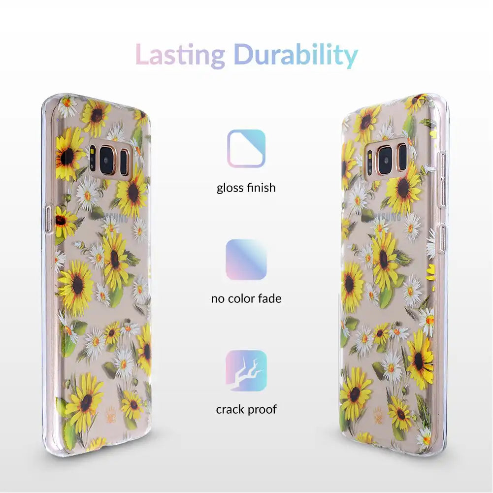 Sunflower Daisy Clear Samsung Galaxy Case