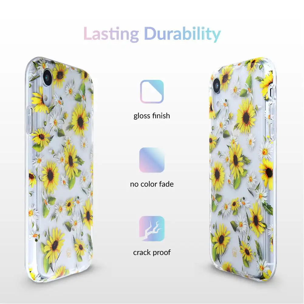 Sunflower Daisy Clear iPhone Case