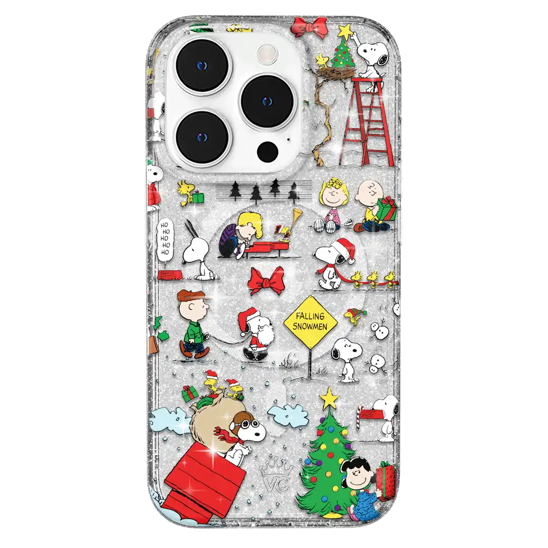 Snoopy Christmas Glitter iPhone Case