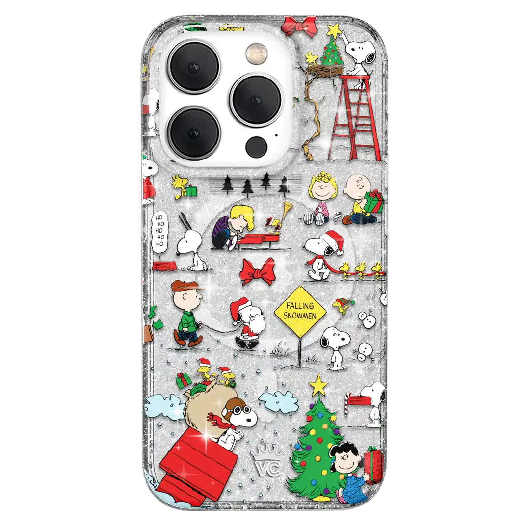 Snoopy Christmas Glitter iPhone Case