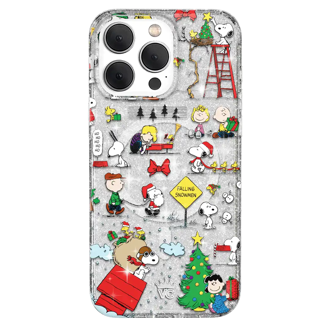 Snoopy Christmas Glitter iPhone Case