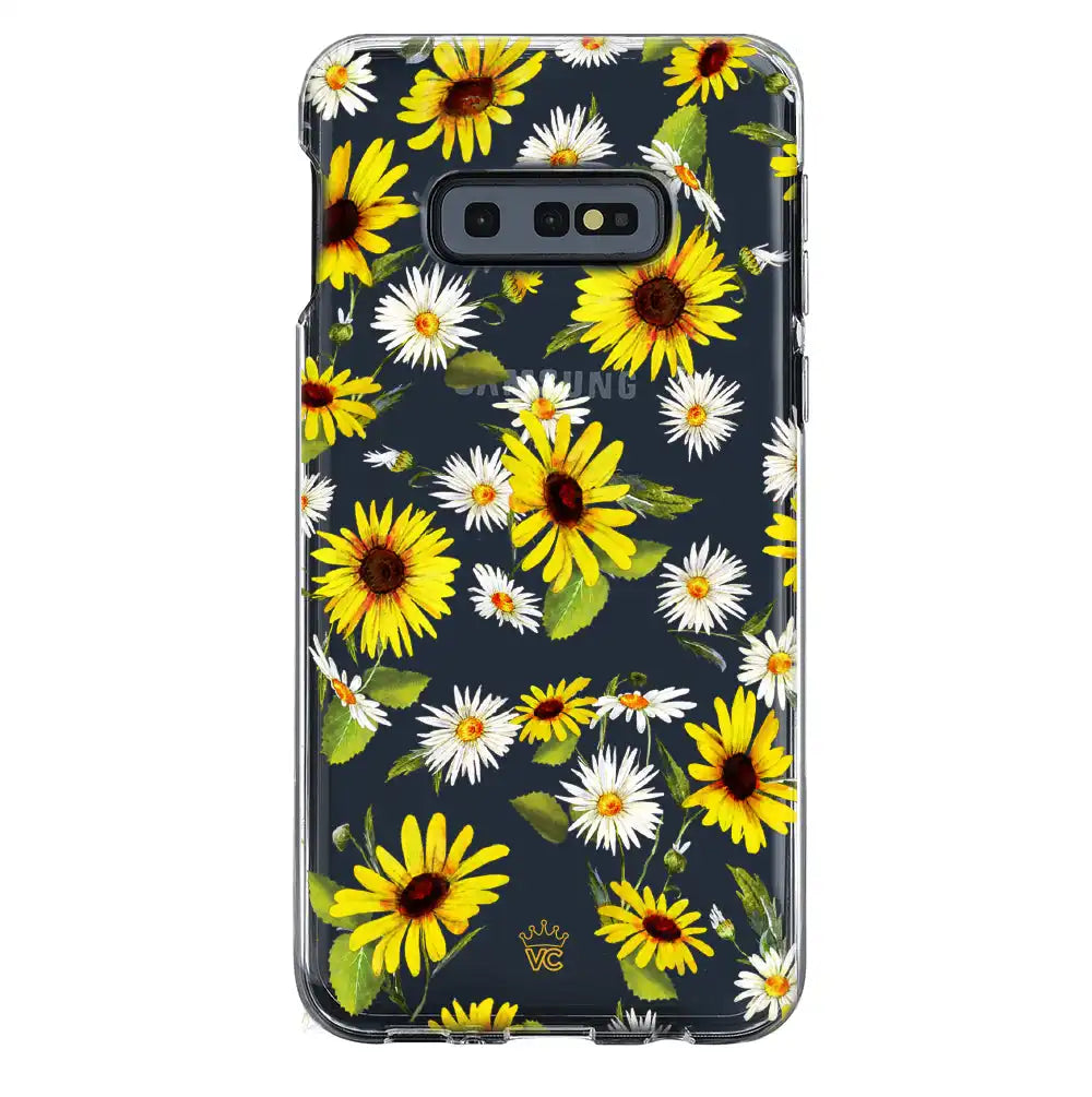 Sunflower Daisy Clear Samsung Galaxy Case