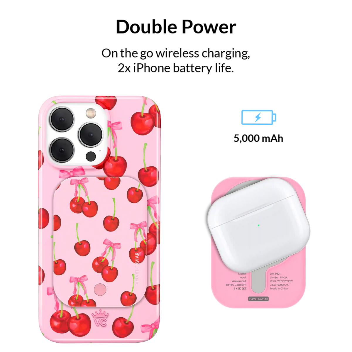 Sweet Cherry Portable MagSafe Charger Power Pack