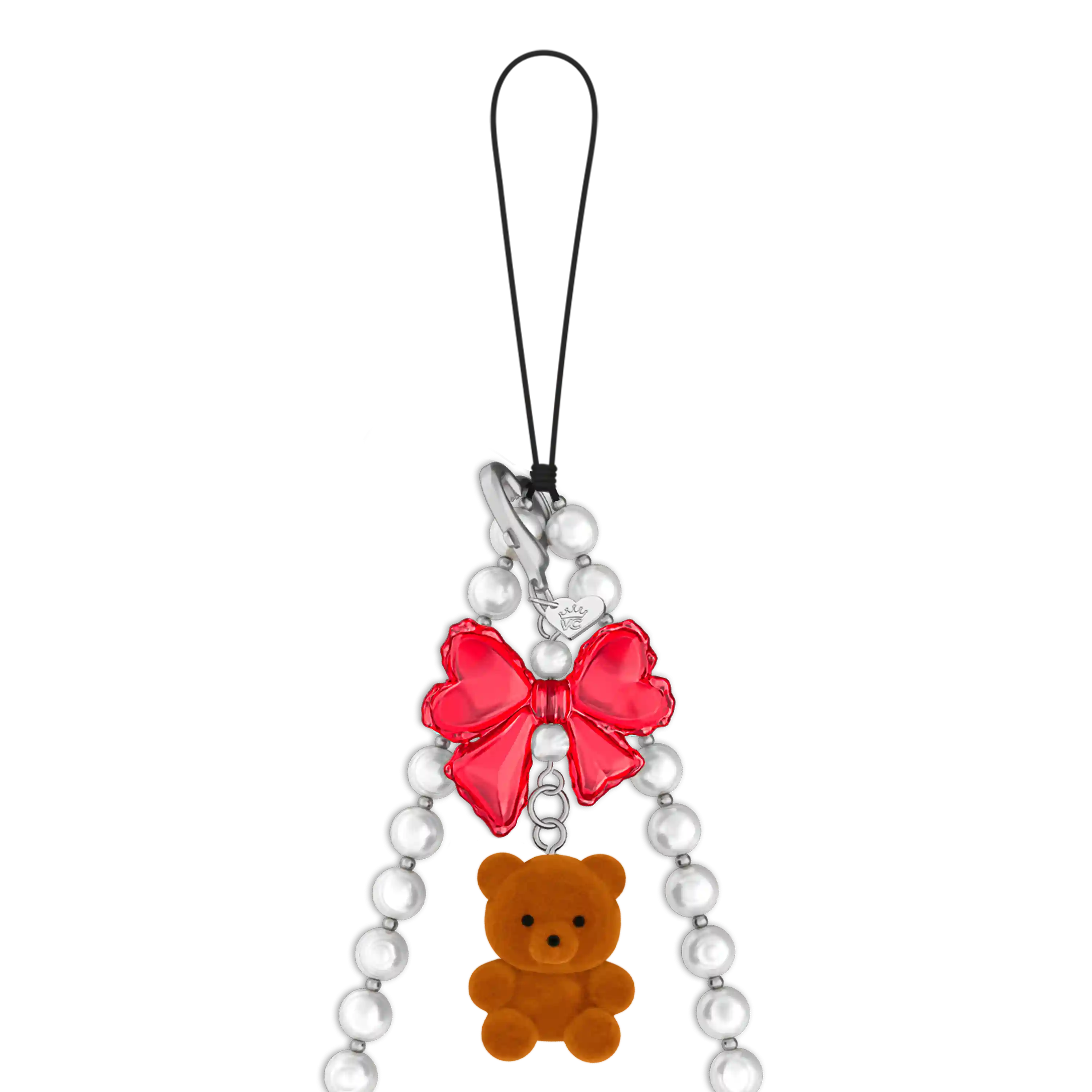 Winter Teddy Phone Charm