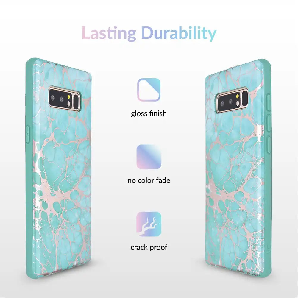 Turquoise Rose Gold Chrome Samsung Galaxy Case