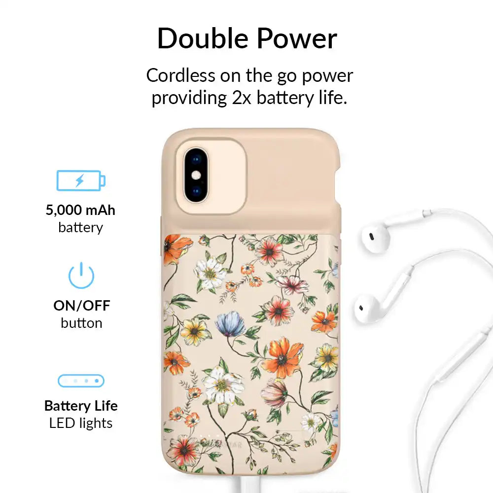 Vintage Floral iPhone Charging Case