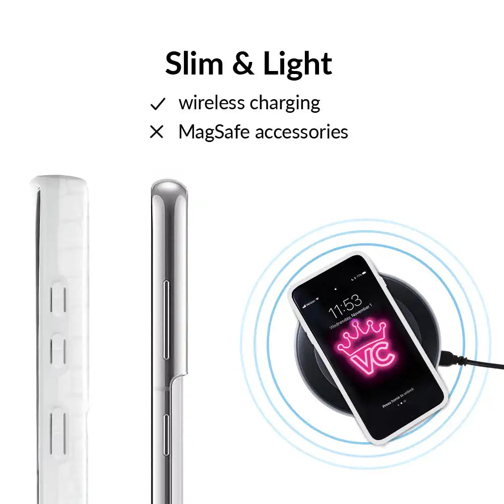 White Croc Samsung Case