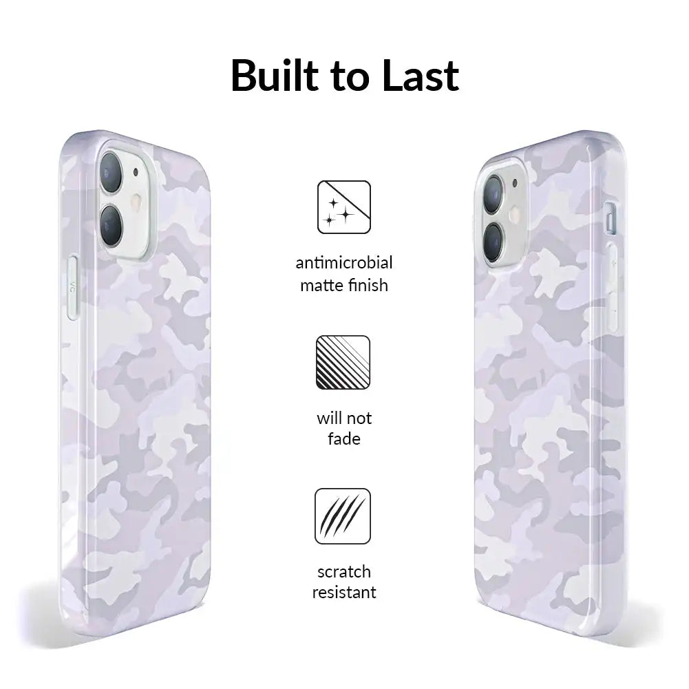White Clouds Camo iPhone Case