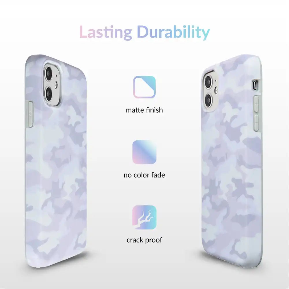 White Clouds Camo iPhone Case