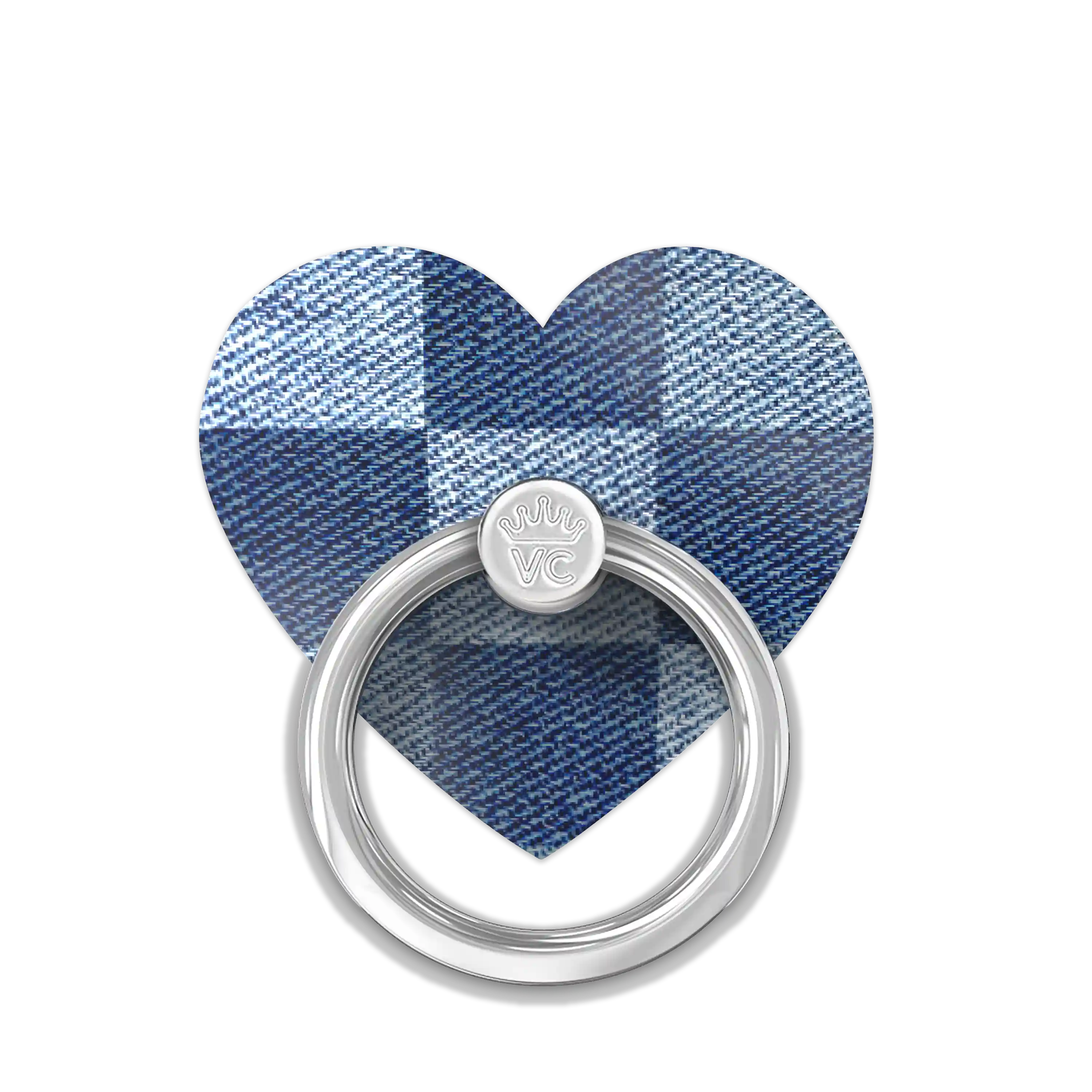 Denim Vibe Checkered Phone Ring