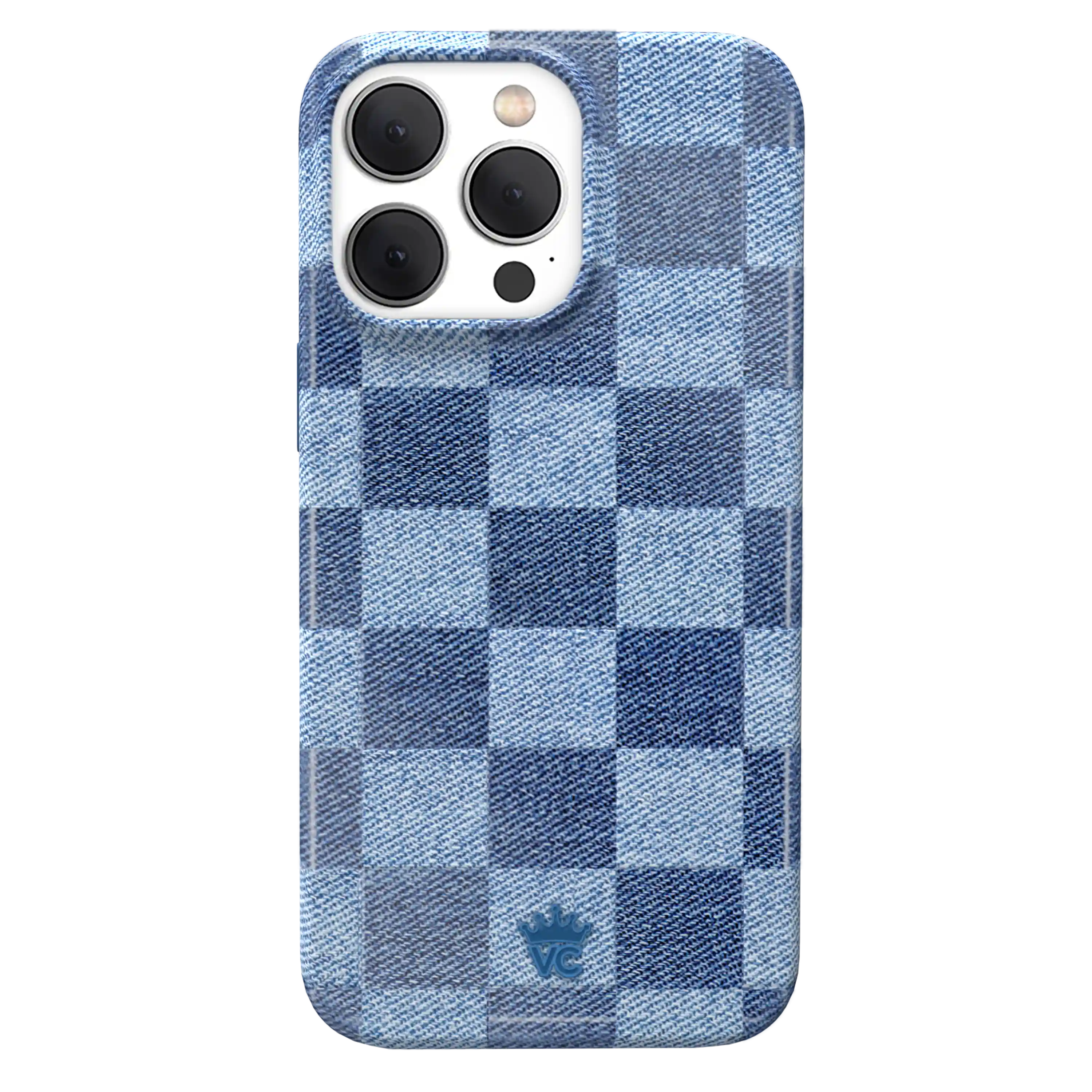 Denim Vibe Checkered iPhone Case