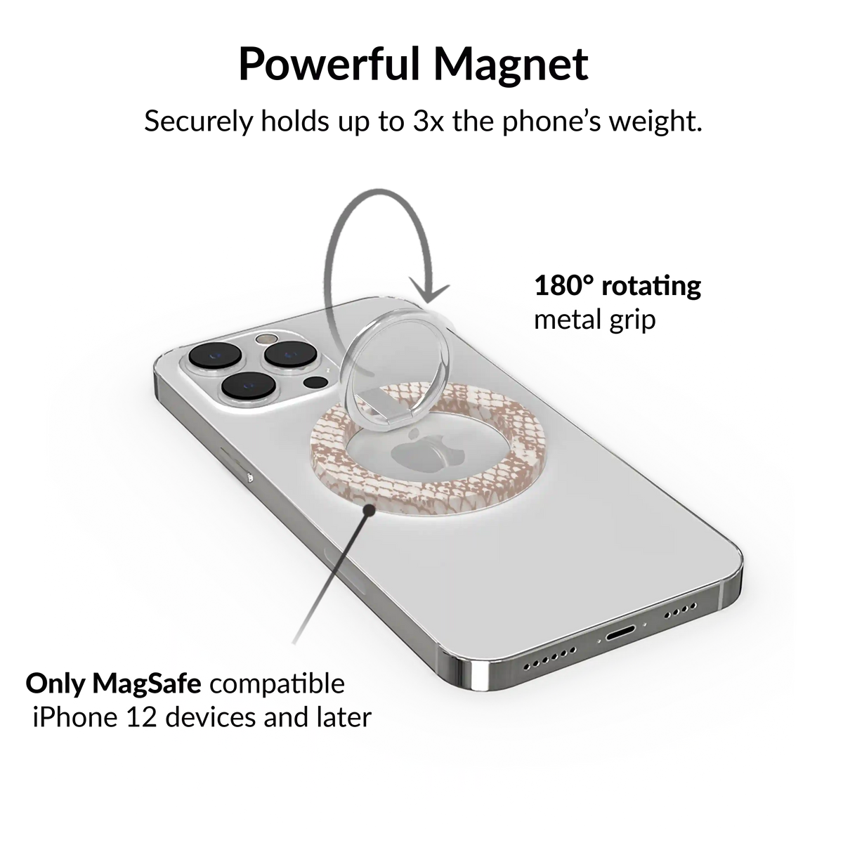 Nude Python MagSafe Grip Ring