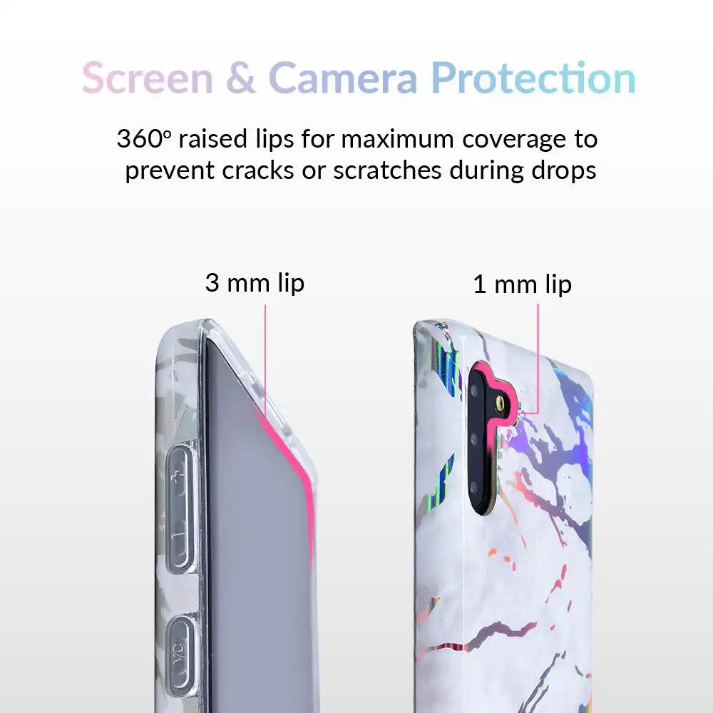 Holo White Marble Samsung Galaxy Case
