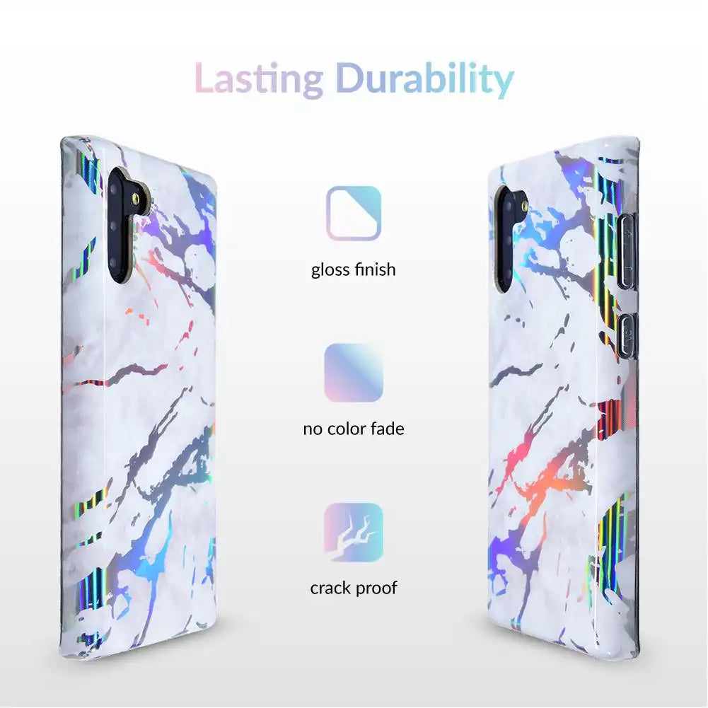Holo White Marble Samsung Galaxy Case