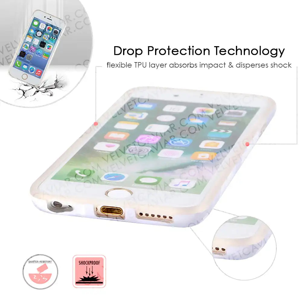White Clouds Camo iPhone Case
