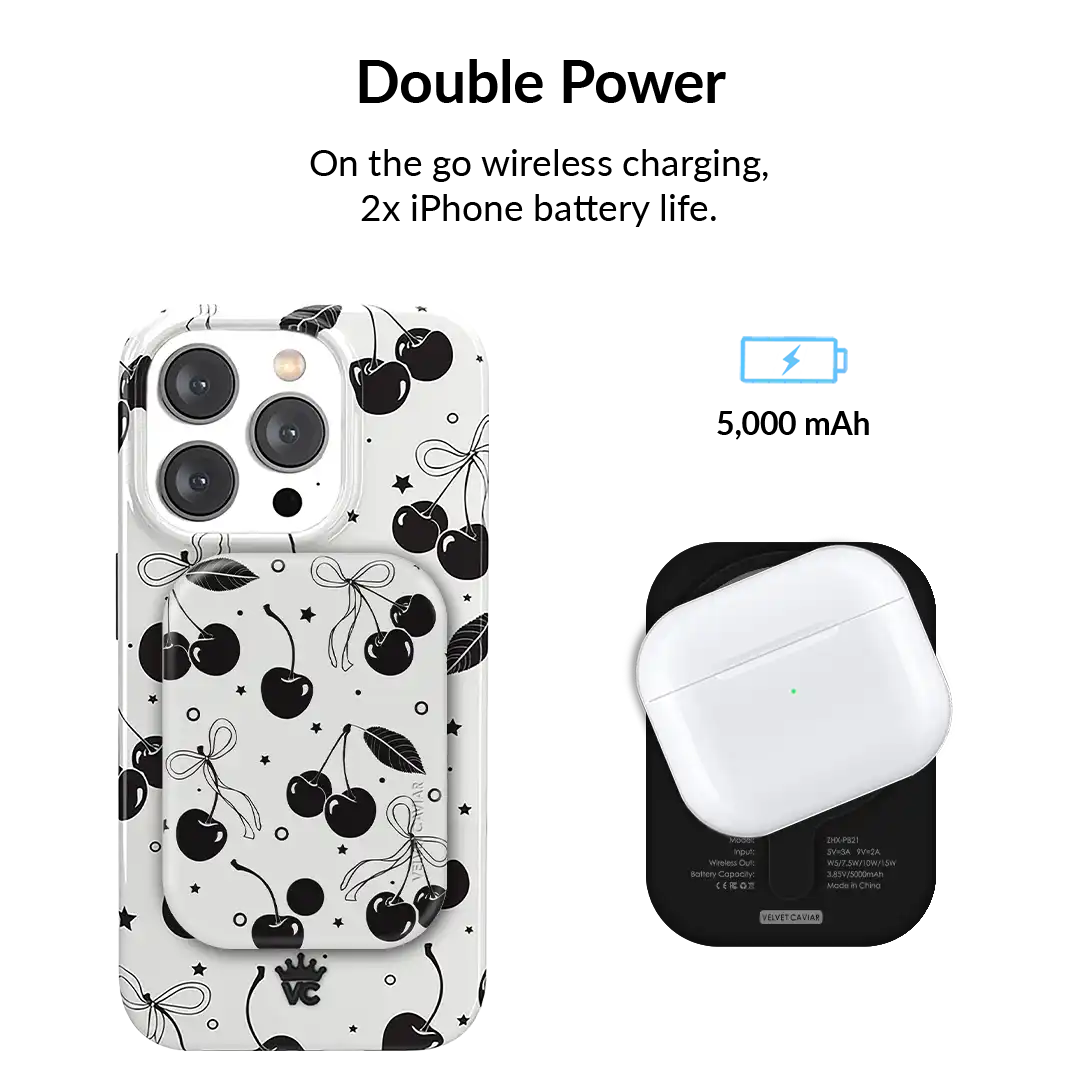 Cherry Noir Portable MagSafe Charger Power Pack