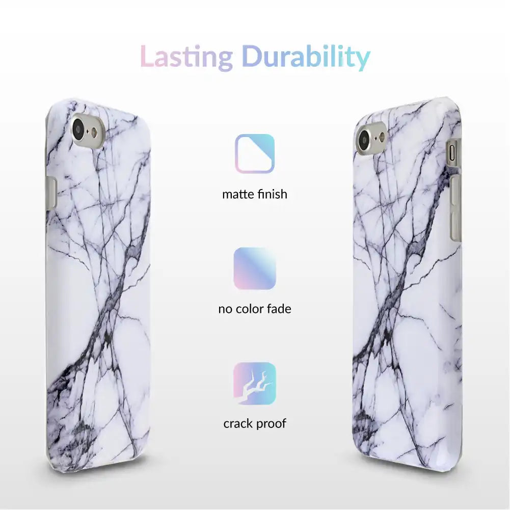 White & Gray Marble iPhone Case