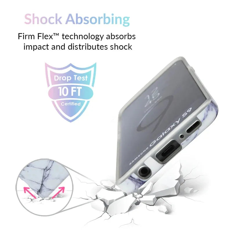 White & Gray Marble Samsung Case