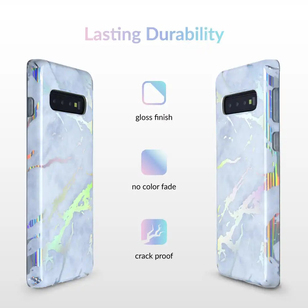 Holo White Marble Samsung Galaxy Case