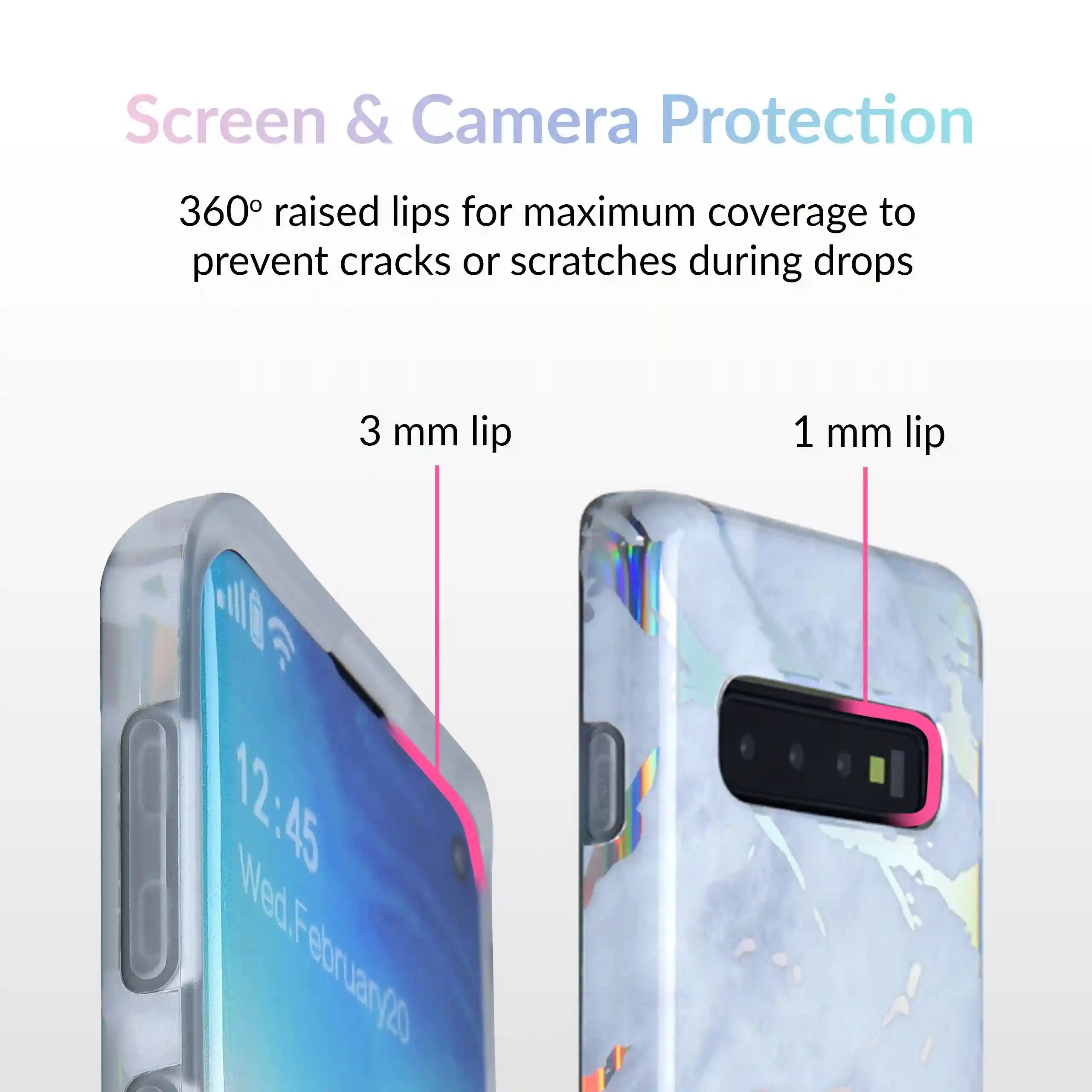 Holo White Marble Samsung Galaxy Case