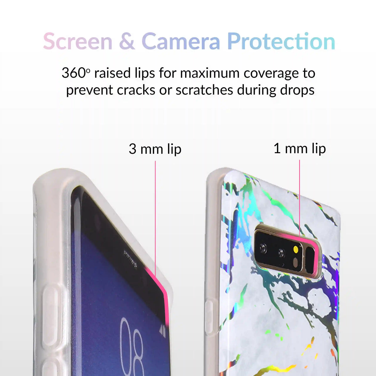 Holo White Marble Samsung Galaxy Case