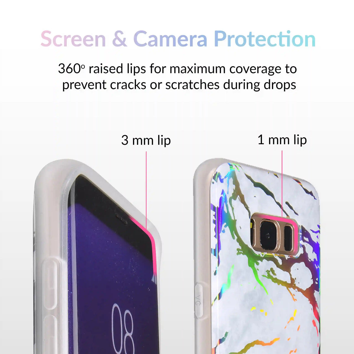 Holo White Marble Samsung Galaxy Case