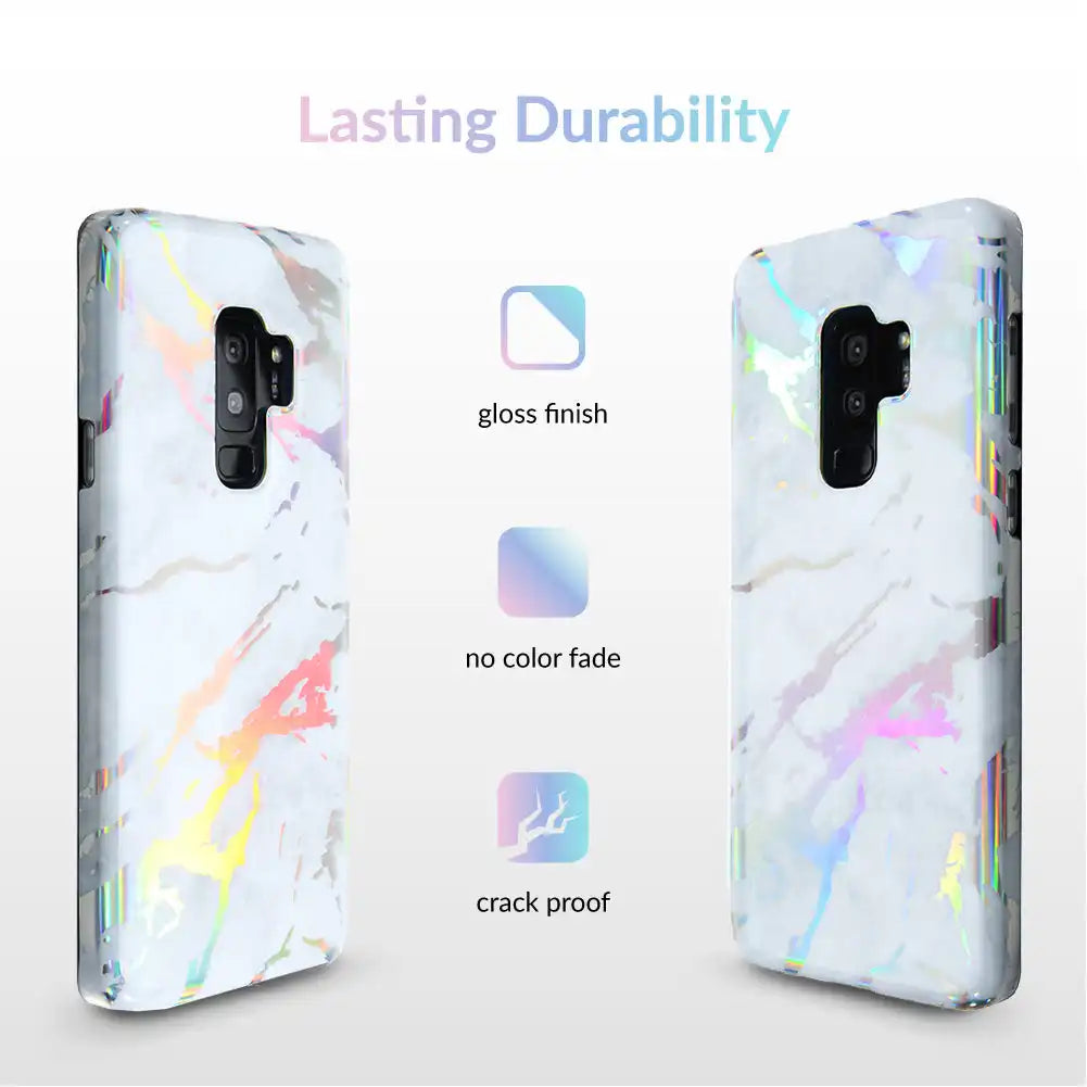 Holo White Marble Samsung Galaxy Case