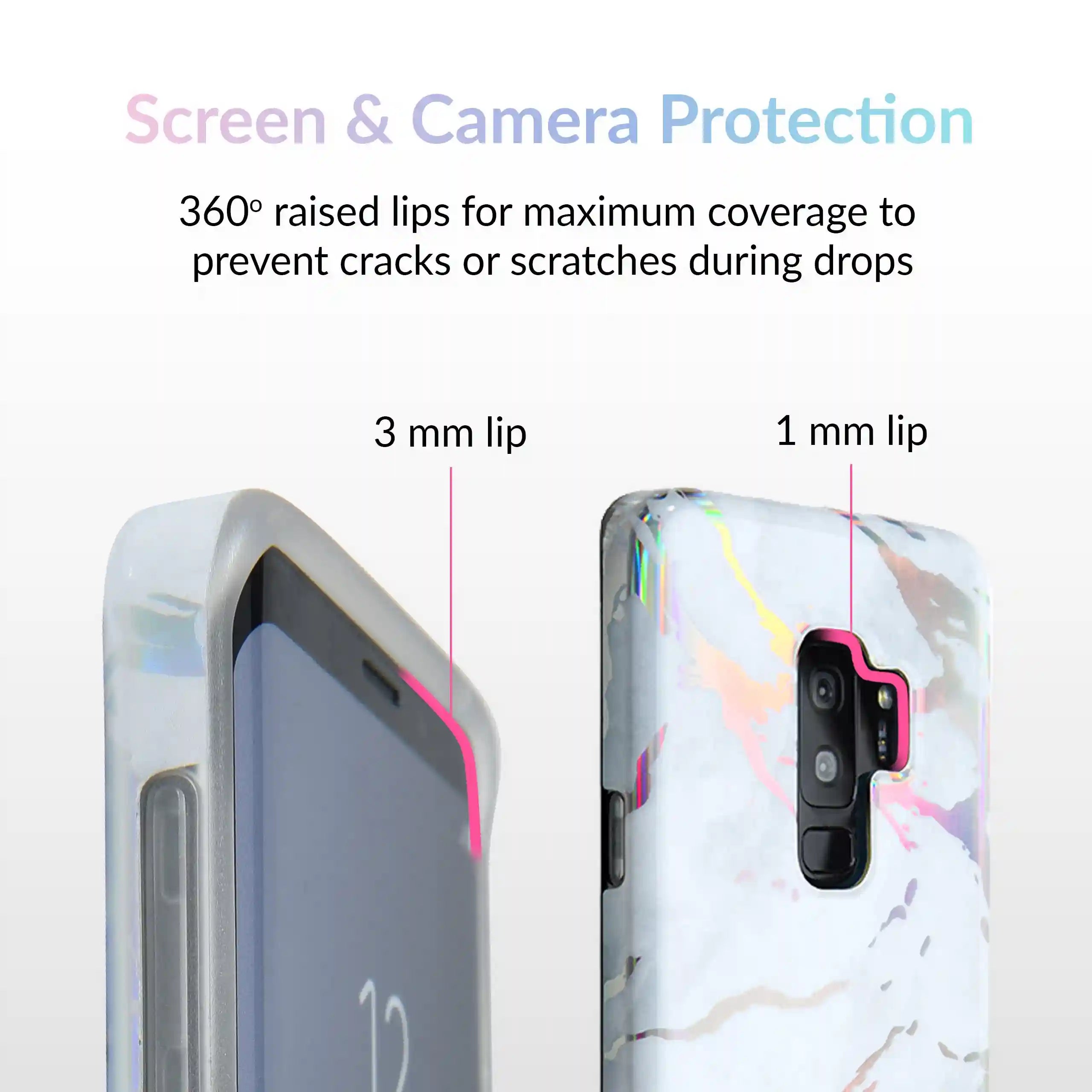Holo White Marble Samsung Galaxy Case