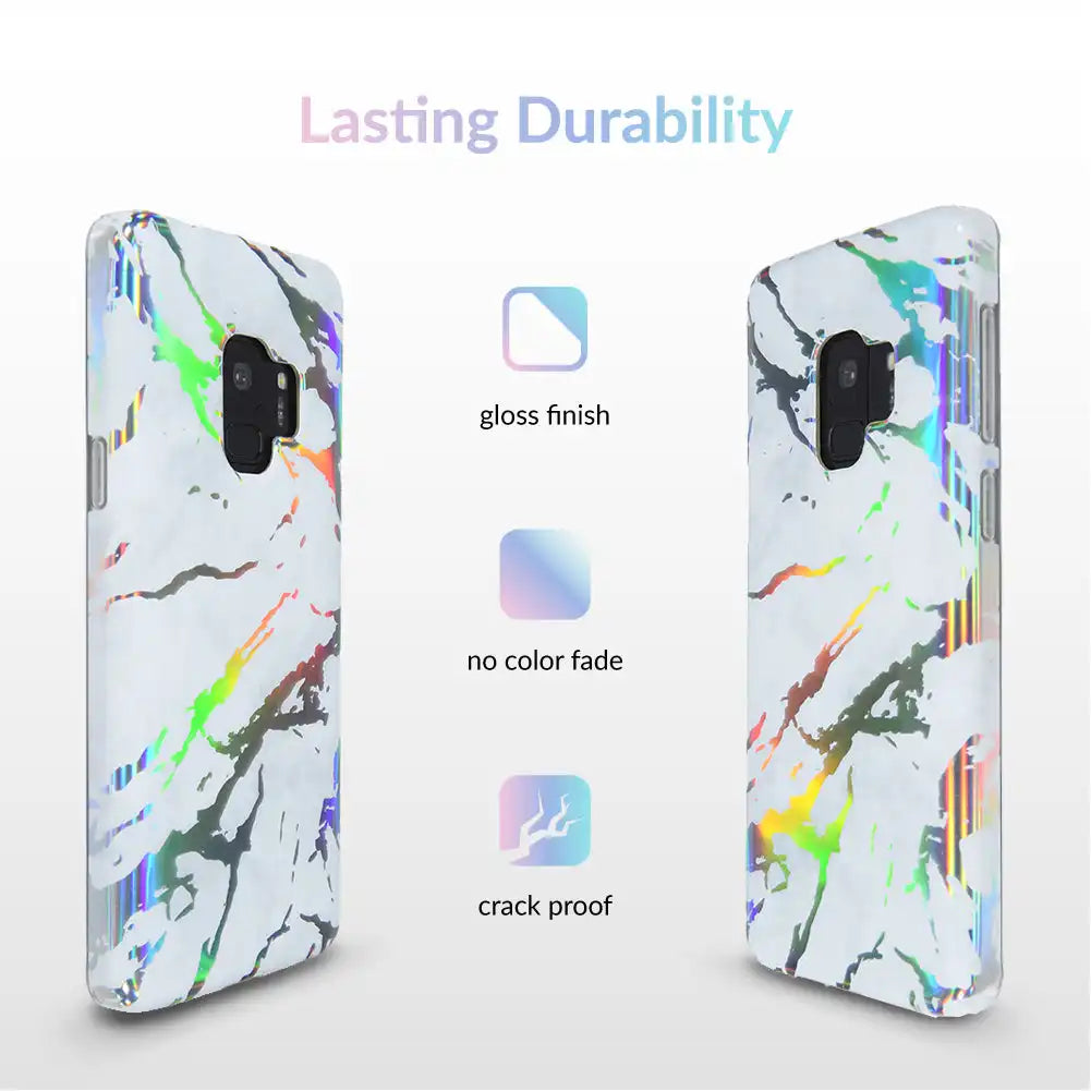 Holo White Marble Samsung Galaxy Case