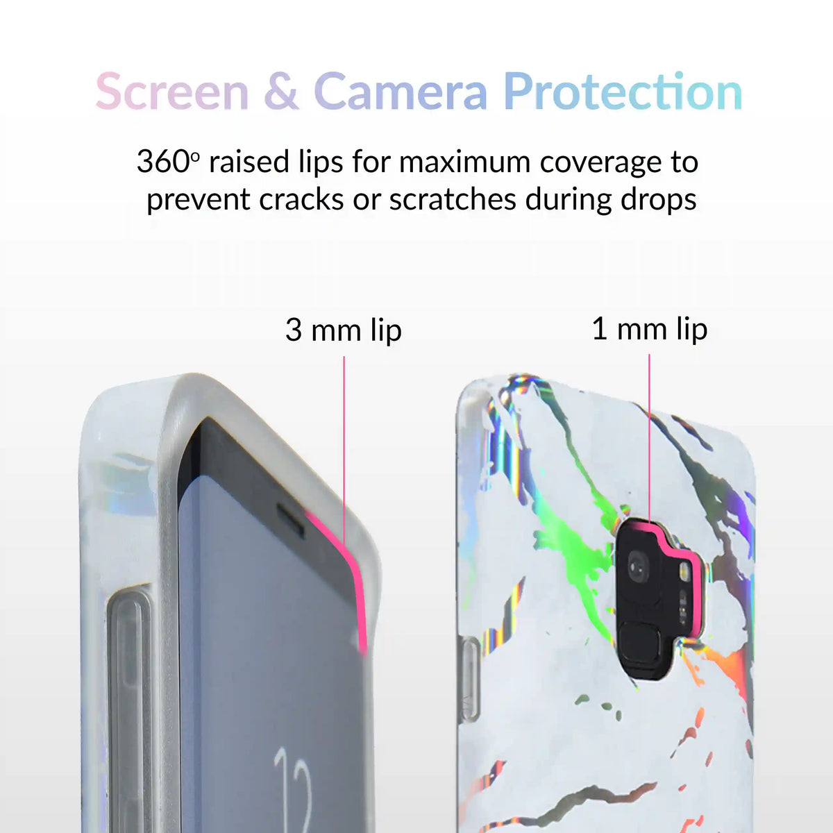 Holo White Marble Samsung Galaxy Case