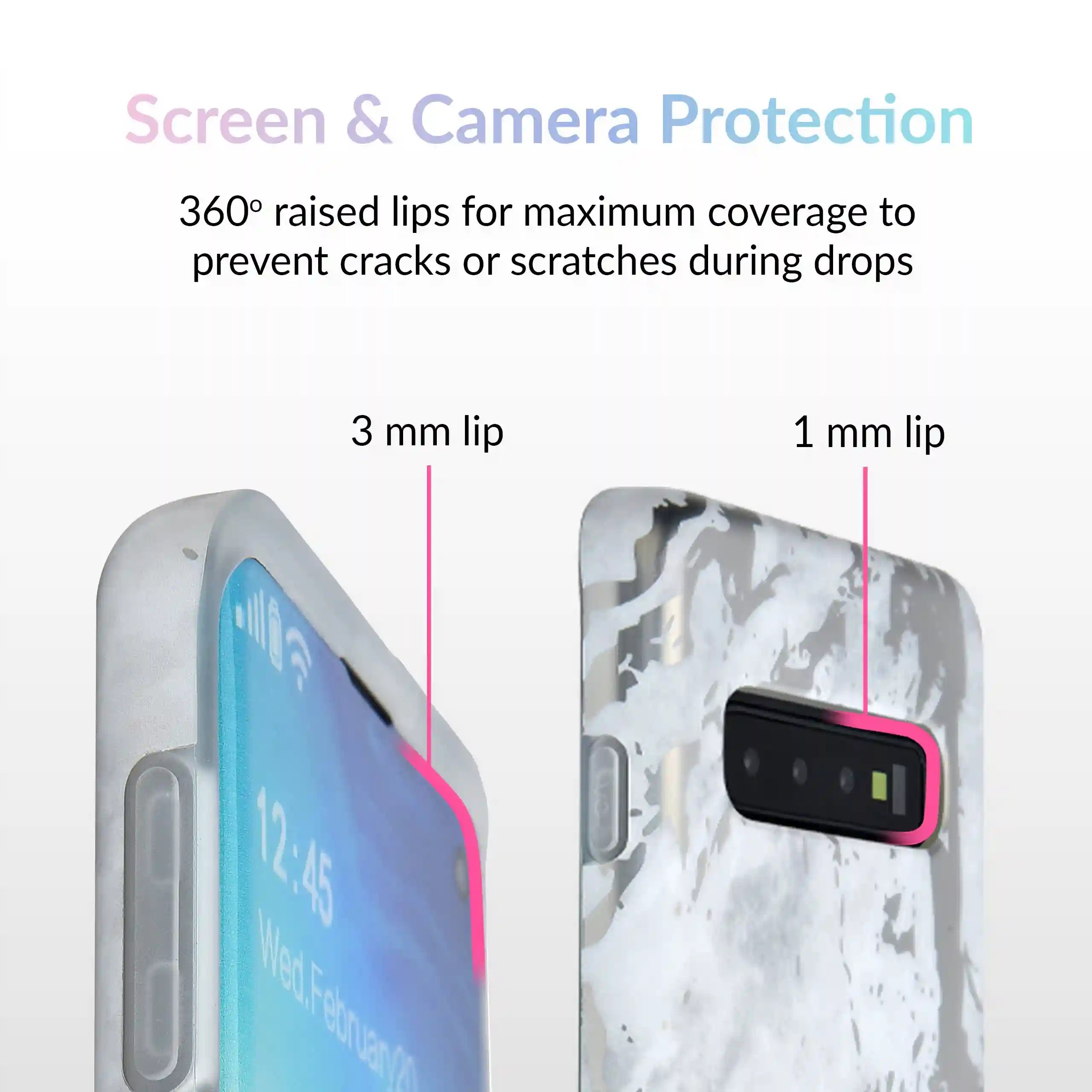 White Marble Silver Chrome Samsung Galaxy Case