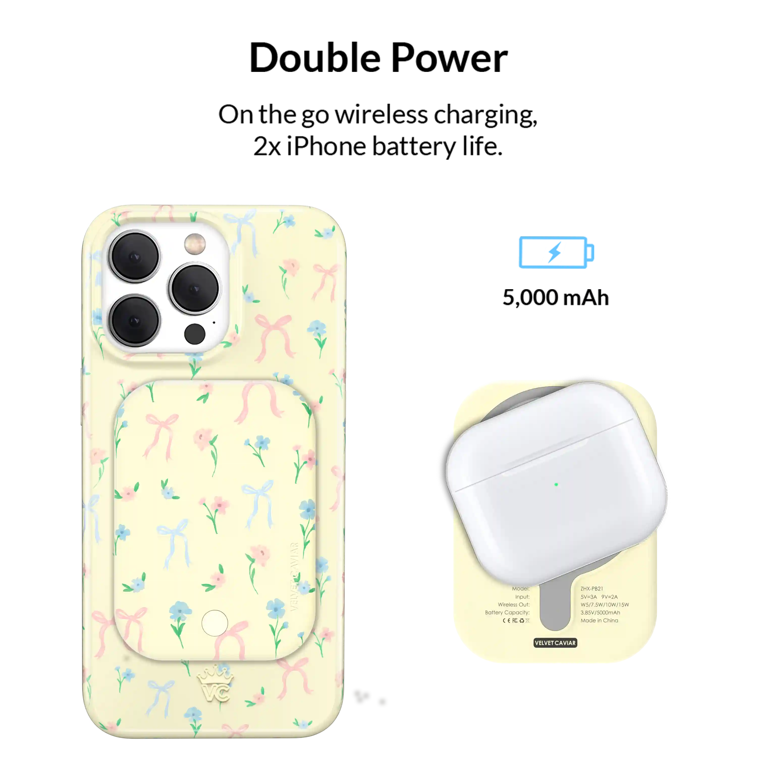 Buttercup Bows Portable MagSafe Charger Power Pack