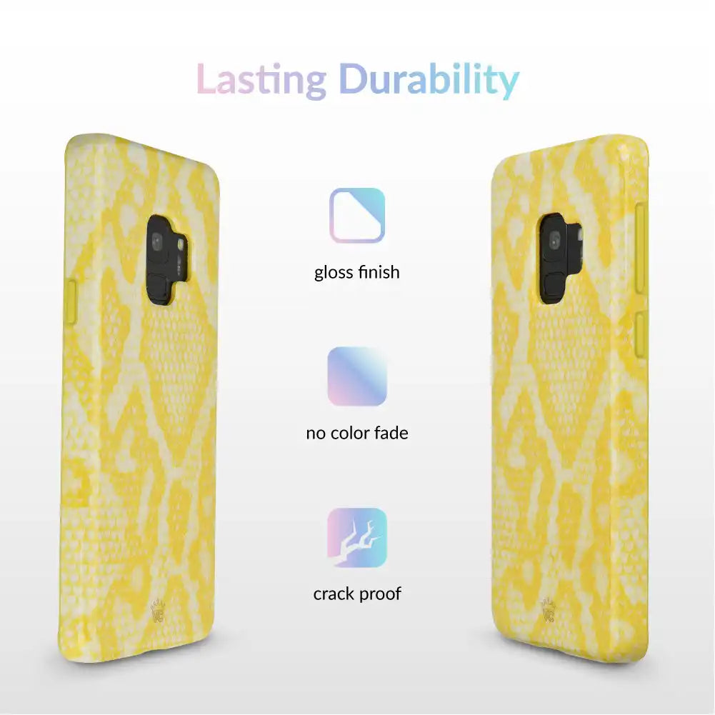 Yellow Snakeskin Samsung Galaxy Case